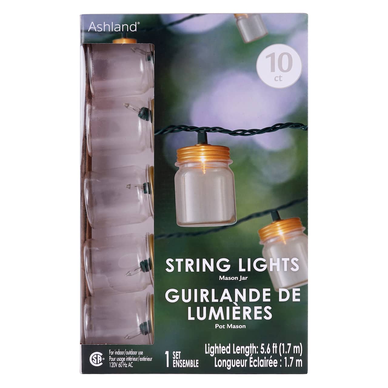 10ct. Mason Jar String Lights by Ashland®